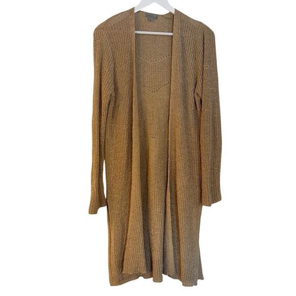 Joseph A tan knit open duster cardigan size M - Picture 1 of 8